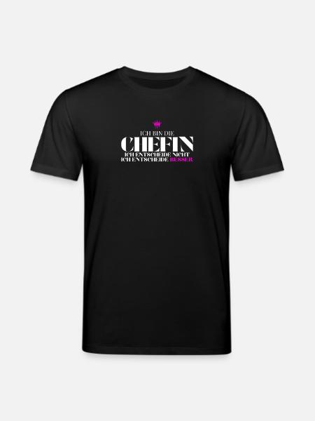 Chefin entscheidet besser Spruch - Stanley/Stella CREATOR Unisex Organic T-Shirt - black