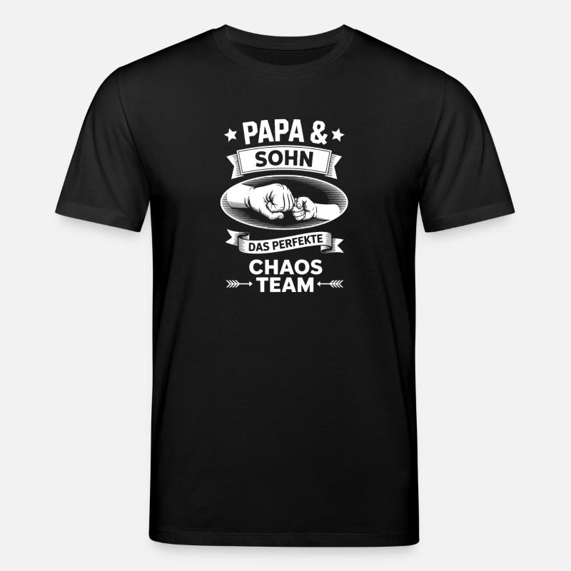 Vater Sohn Chaos Team - Stanley/Stella Unisex Bio-T-Shirt CREATOR  - Schwarz