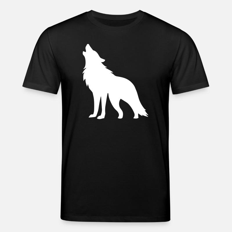 Wolf Silhouette - Stanley/Stella Unisex Bio-T-Shirt CREATOR  - Schwarz