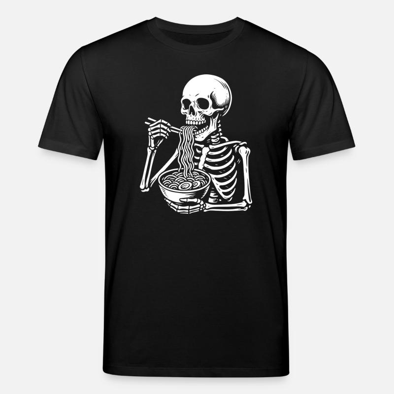 Skelett schlürft Nudeln - Stanley/Stella Unisex Bio-T-Shirt CREATOR  - Schwarz