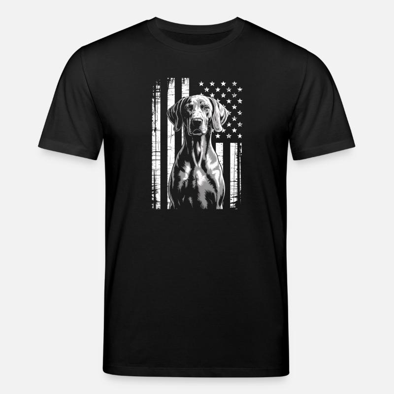 Patriotische Labrador-Silhouette - Stanley/Stella Unisex Bio-T-Shirt CREATOR - Schwarz