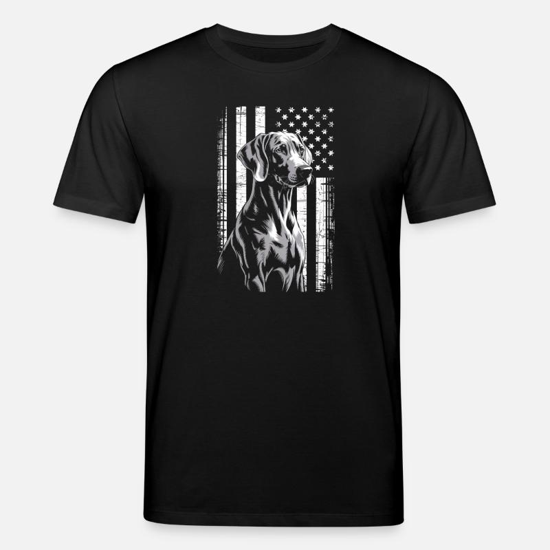 Chien gris avec rayures étoilées - T-shirt bio CREATOR Stanley/Stella Unisexe - noir
