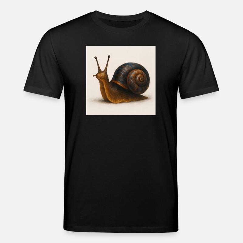 Snail with blue shimmer shell - Stanley/Stella CREATOR Unisex Organic T-Shirt - black