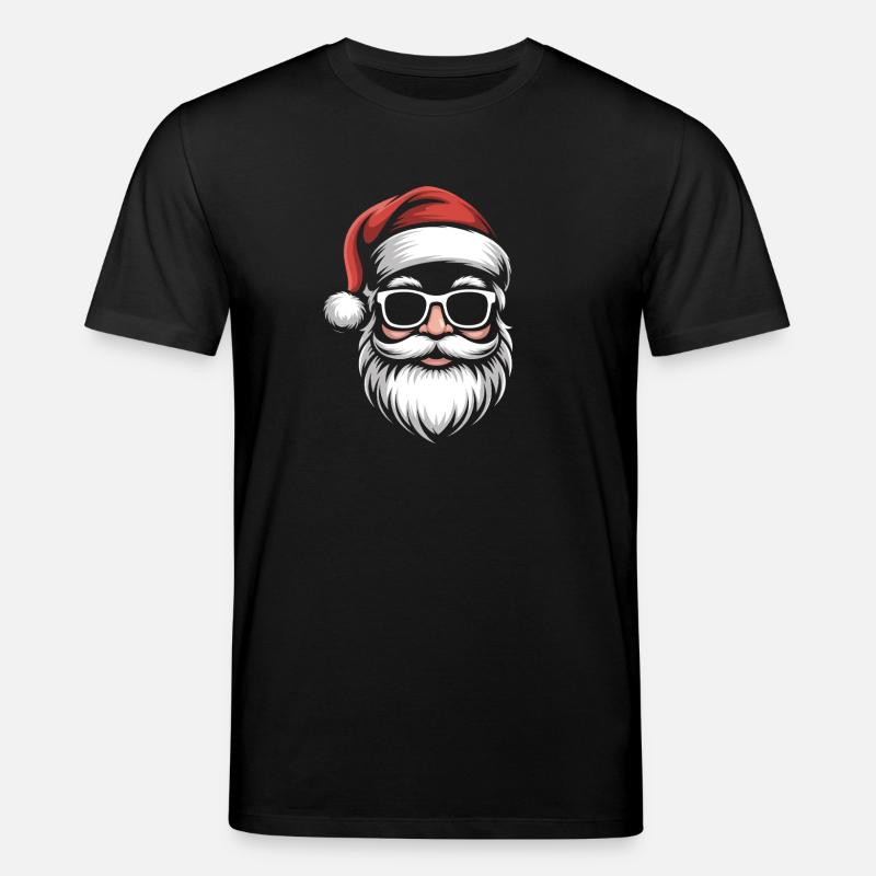 Chilliger Santa mit Sonnenbrillen - Stanley/Stella Unisex Bio-T-Shirt CREATOR  - Schwarz