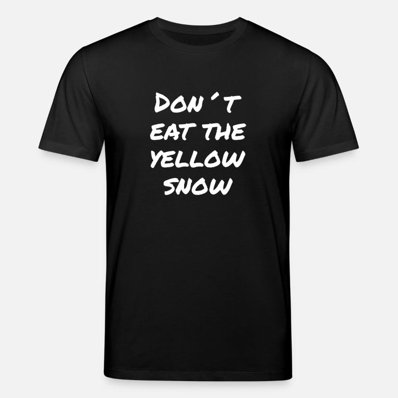 Yellow Snow Ski Warning - Stanley/Stella Unisex Bio-T-Shirt CREATOR - Schwarz