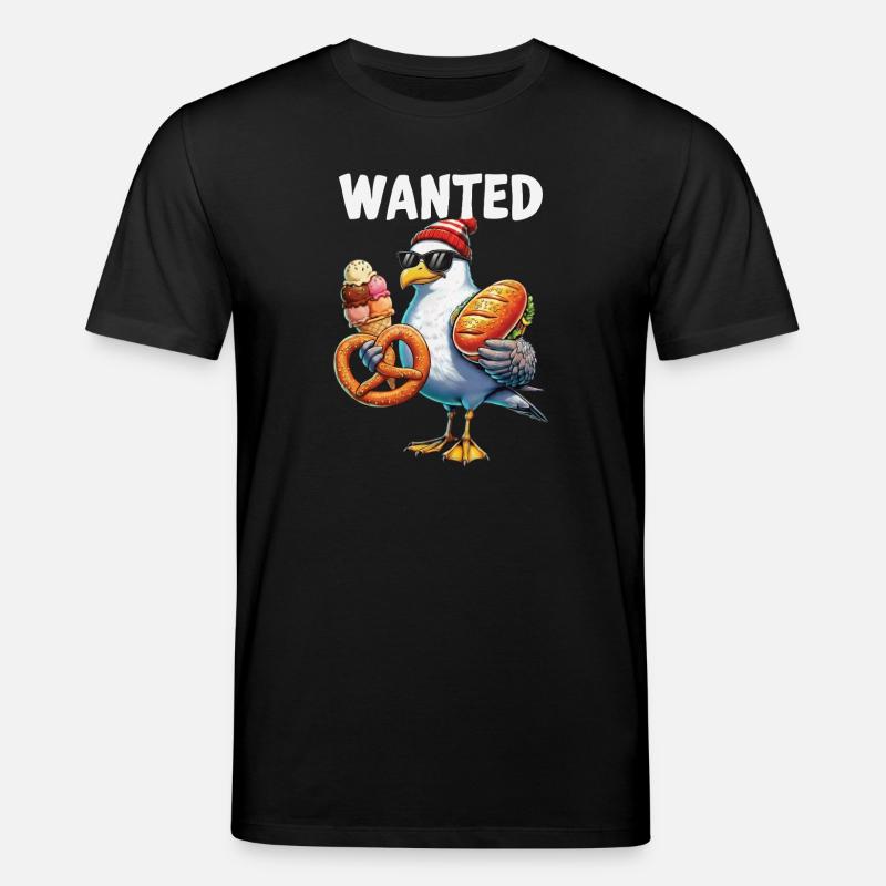 Gesucht Möwe Brezel Eiscreme - Stanley/Stella CREATOR Unisex Organic T-Shirt - black