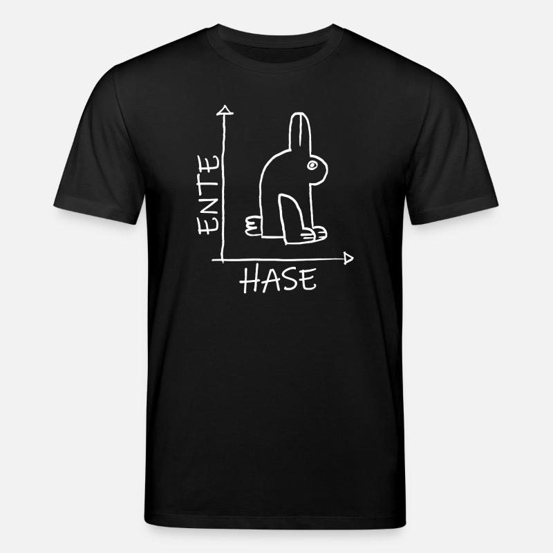 Bunnies Ducks Head Illusion - Optical Illusion - Stanley/Stella CREATOR Unisex Organic T-Shirt - black