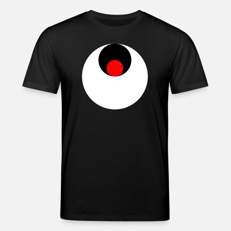 3 cercles, blanc, noir et rouge - T-shirt bio CREATOR Stanley/Stella Unisexe - noir