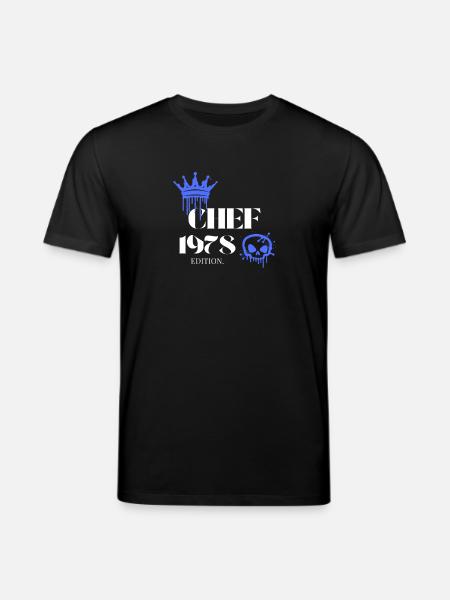 Chef Edition 1978 47th Birthday Saying - Stanley/Stella CREATOR Unisex Organic T-Shirt - black