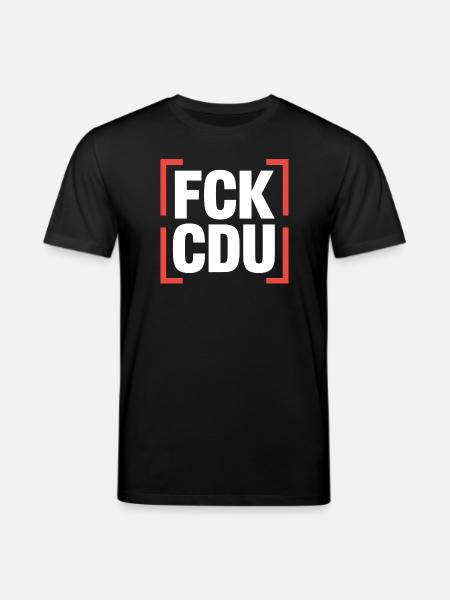 FCK CDU - Anti CDU/CSU Logo - Stanley/Stella CREATOR Unisex Organic T-Shirt - black