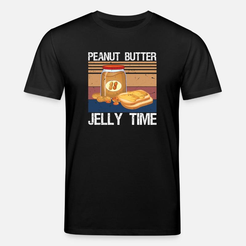Peanut Butter Jelly Time - Stanley/Stella CREATOR Unisex Organic T-Shirt - black
