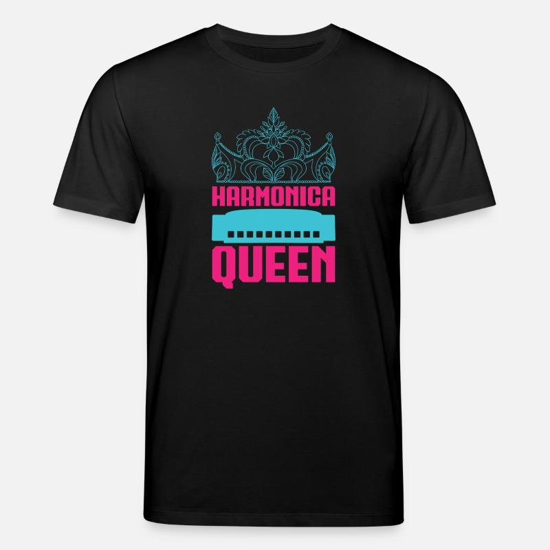 Harmonica Drôle Queen Harmonica - T-shirt bio CREATOR Stanley/Stella Unisexe - noir