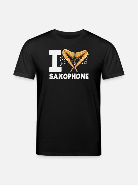 I love saxophone saxophonist - Stanley/Stella CREATOR Unisex Organic T-Shirt - black