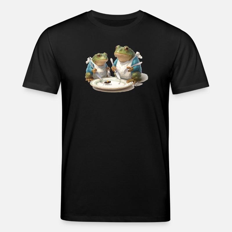Frog Dinner: Fly on a Plate - Stanley/Stella CREATOR Unisex Organic T-Shirt - black
