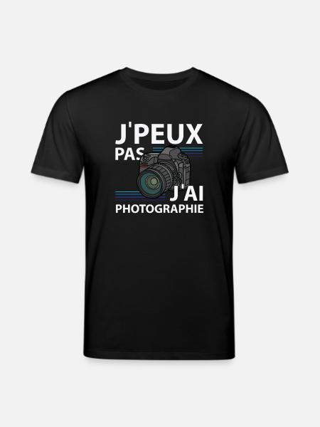 I can't I photograph - Stanley/Stella CREATOR Unisex Organic T-Shirt - black