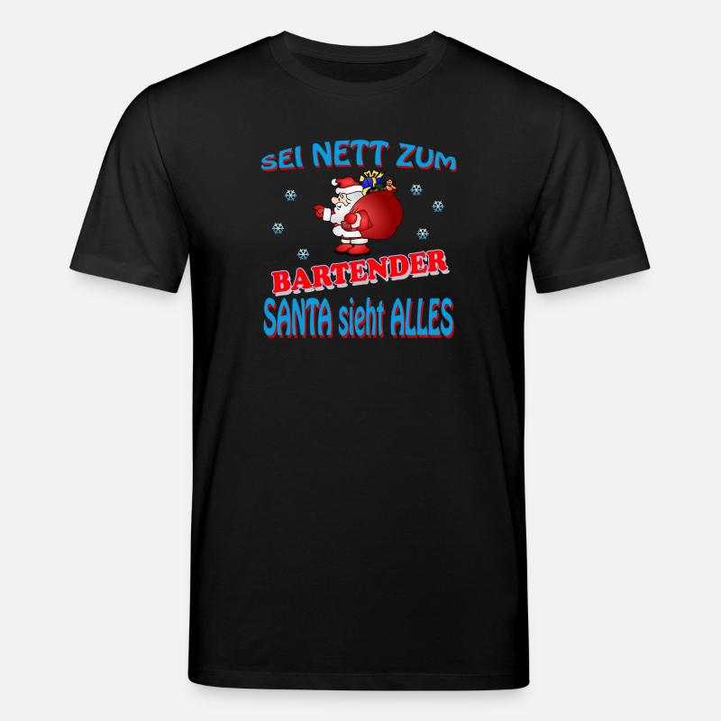 SANTA BARTENDER - Stanley/Stella Unisex Bio-T-Shirt CREATOR  - Schwarz