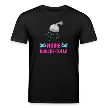 Marie, dusch dort. - Stanley/Stella Unisex Bio-T-Shirt CREATOR  - Schwarz - Vorne - Alina (178cm) & Michal (187cm)