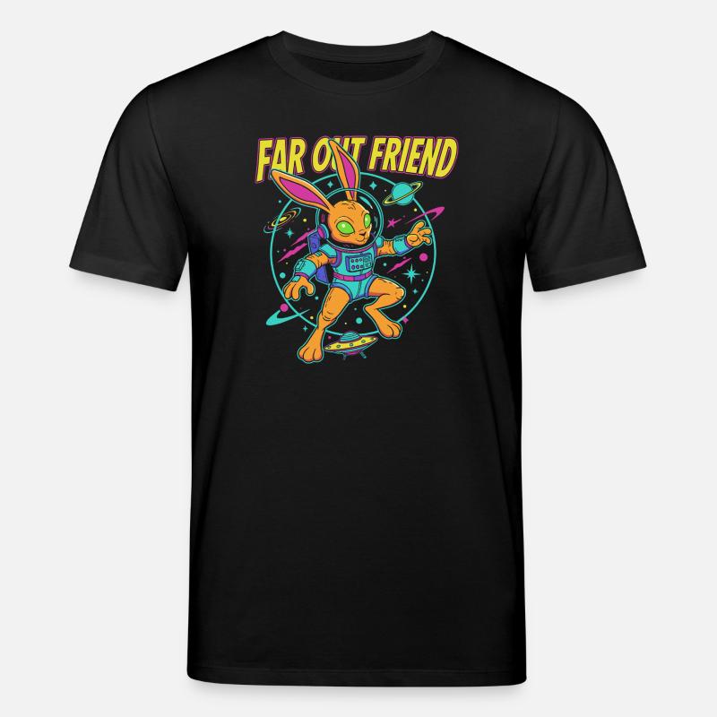 Far Out Bunny Weltraum - Stanley/Stella Unisex Bio-T-Shirt CREATOR  - Schwarz
