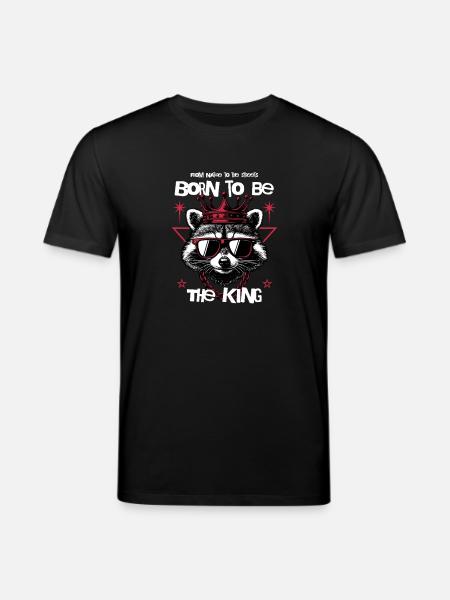 Raton laveur né pour être roi - T-shirt bio CREATOR Stanley/Stella Unisexe - noir