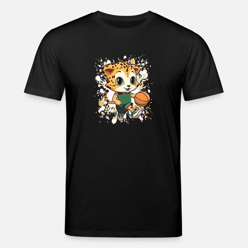 Chaton de basket en vert - T-shirt bio CREATOR Stanley/Stella Unisexe - noir