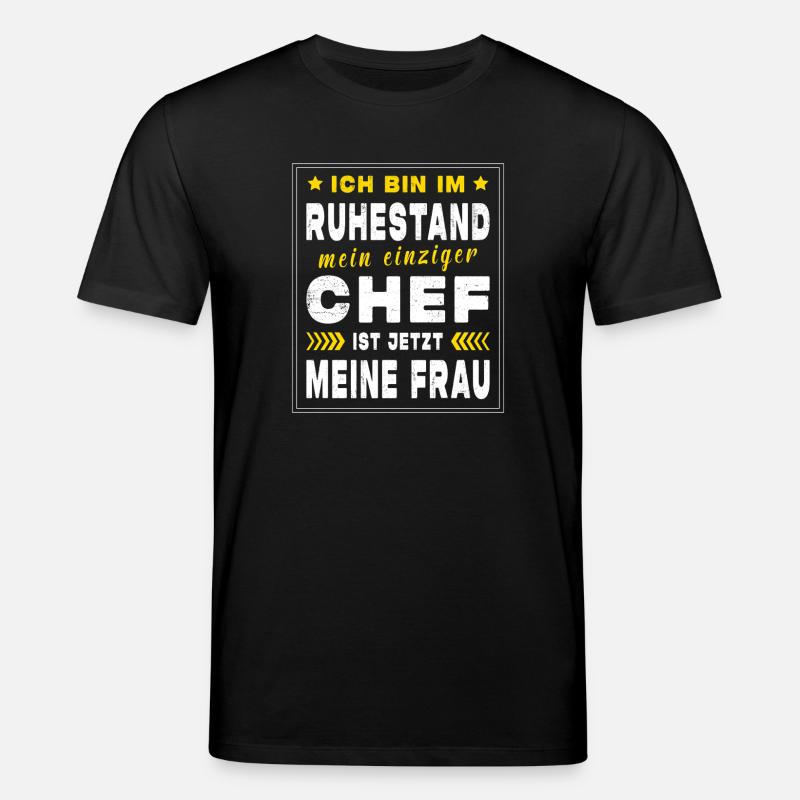 Rentner Ruhestand Geschenkidee - Stanley/Stella Unisex Bio-T-Shirt CREATOR  - Schwarz