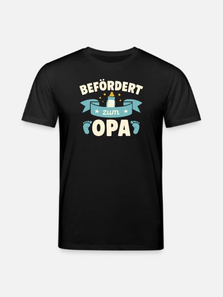 Befördert zum Opa - Stanley/Stella Unisex Bio-T-Shirt CREATOR  - Schwarz
