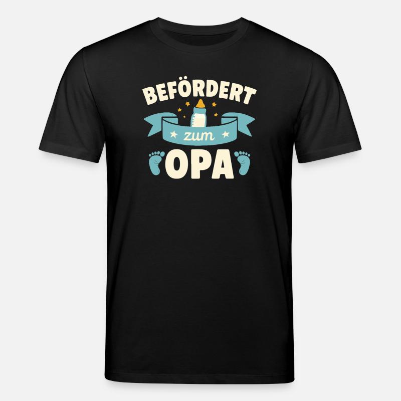 Befördert zum Opa - Stanley/Stella Unisex Bio-T-Shirt CREATOR  - Schwarz