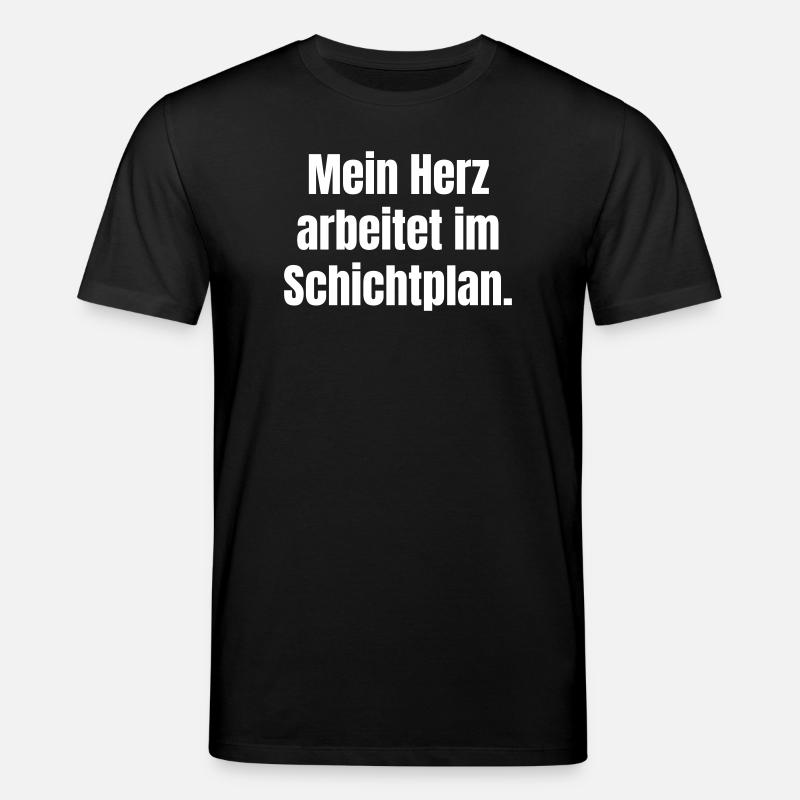 Schichtplan-Herz - Stanley/Stella Unisex Bio-T-Shirt CREATOR - Schwarz