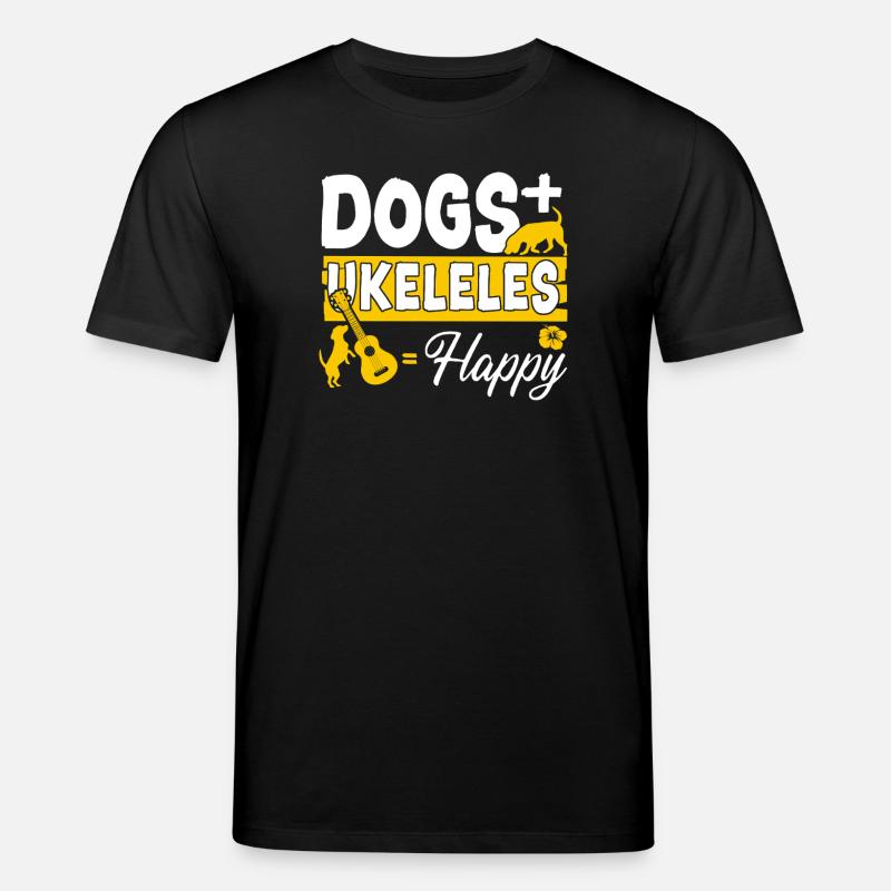 Chiens ukélé hawaïen ukulélé + - T-shirt bio CREATOR Stanley/Stella Unisexe - noir