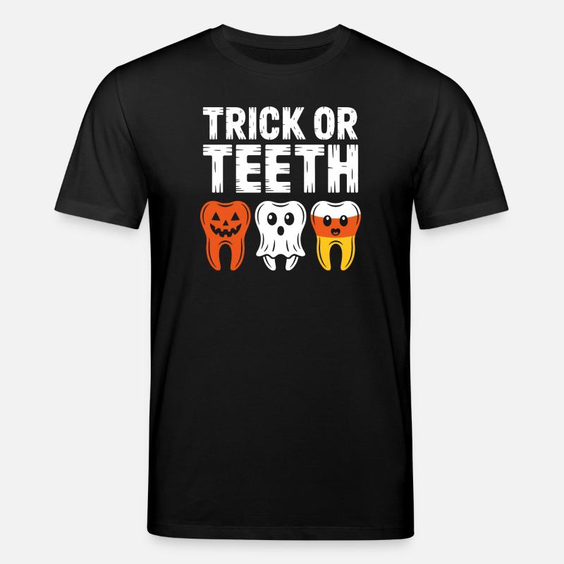 Trio d’Halloween Trick or Teeth - T-shirt bio CREATOR Stanley/Stella Unisexe - noir