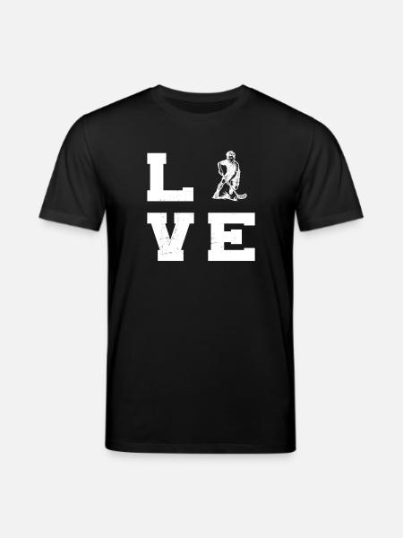 Iconisches Floorball Motiv - Stanley/Stella Unisex Bio-T-Shirt CREATOR  - Schwarz
