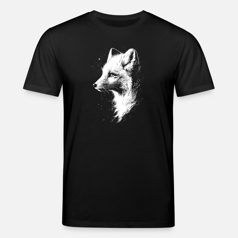 Polarfuchs Schneefuchs Eisfuchs Süßer Weißer Fuchs - Stanley/Stella Unisex Bio-T-Shirt CREATOR  - Schwarz