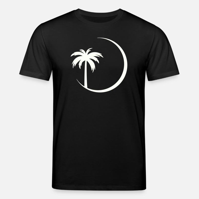Palm Circle Silhouette - Stanley/Stella CREATOR Unisex Organic T-Shirt - black