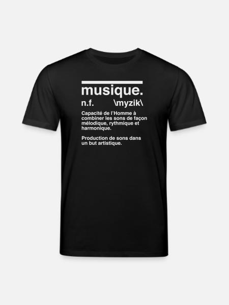 Music Definition Dictionary Style - Stanley/Stella CREATOR Unisex Organic T-Shirt - black