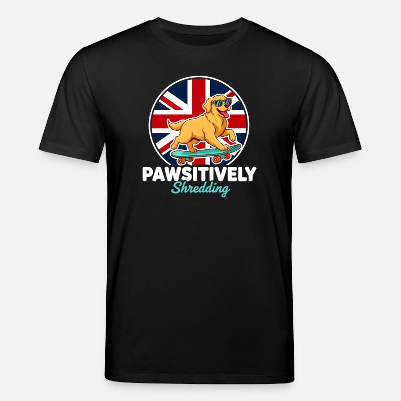 Pawsitively Shredding UK Dog Skateboarder - Stanley/Stella Unisex Bio-T-Shirt CREATOR - Schwarz