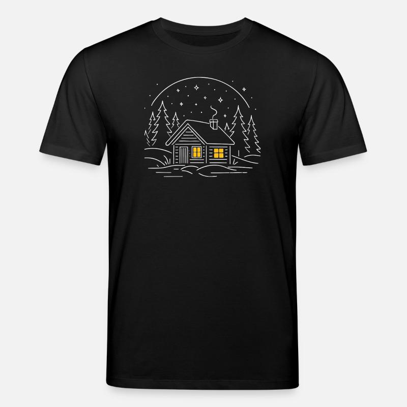 Nachthütte im Sternenwald - Stanley/Stella Unisex Bio-T-Shirt CREATOR - Schwarz