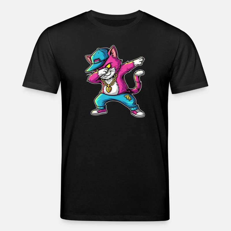 Dab Katze Streetstyle Humor Statement - Stanley/Stella Unisex Bio-T-Shirt CREATOR  - Schwarz