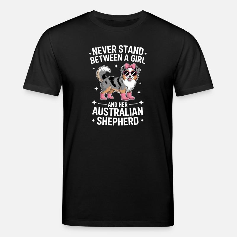 Australian Shepherd Saying Shepherd Gift - Stanley/Stella CREATOR Unisex Organic T-Shirt - black