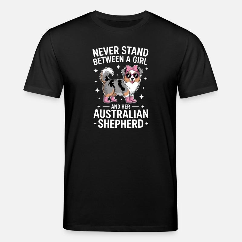 Australian Shepherd Saying Shepherd Gift - Stanley/Stella CREATOR Unisex Organic T-Shirt - black