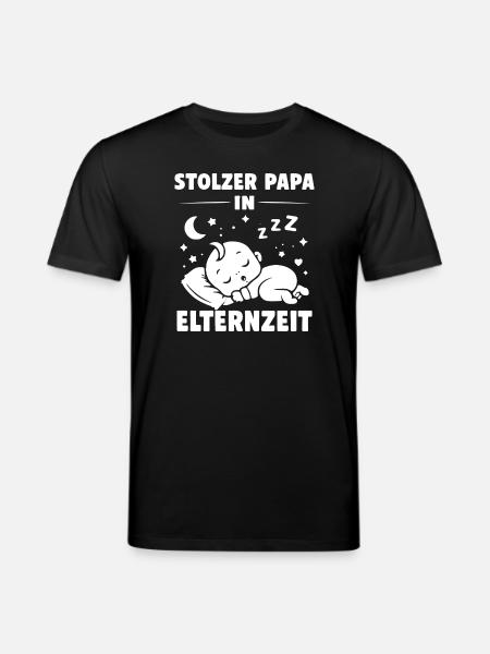 Stolzer Papa in Elternzeit - Stanley/Stella Unisex Bio-T-Shirt CREATOR - Schwarz