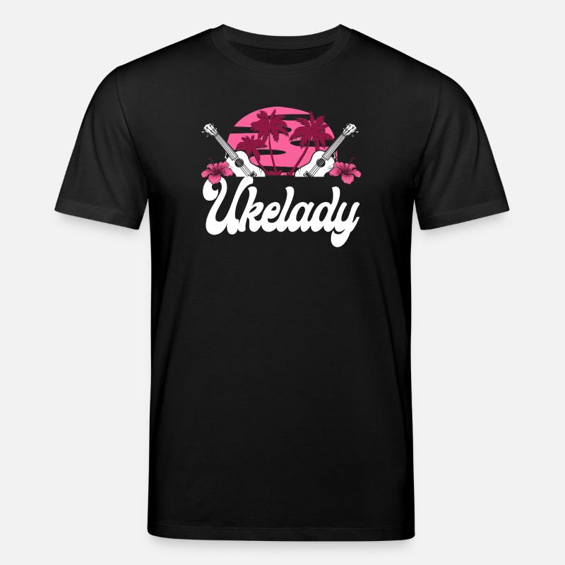 Ukulélé hawaïen Uke Ukelady - T-shirt bio CREATOR Stanley/Stella Unisexe - noir