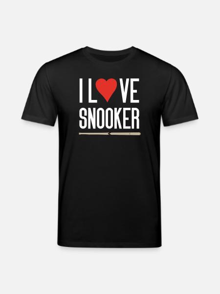 I Love Snooker - Stanley/Stella CREATOR Unisex Organic T-Shirt - black