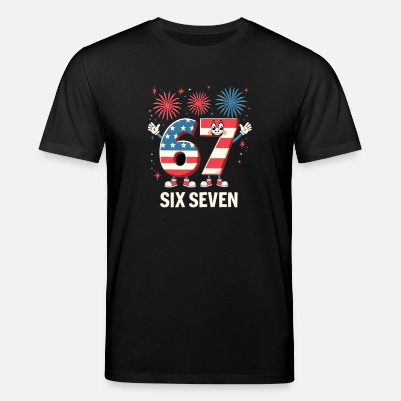 US Flag 67 Memes Six Seven - T-shirt bio CREATOR Stanley/Stella Unisexe - noir