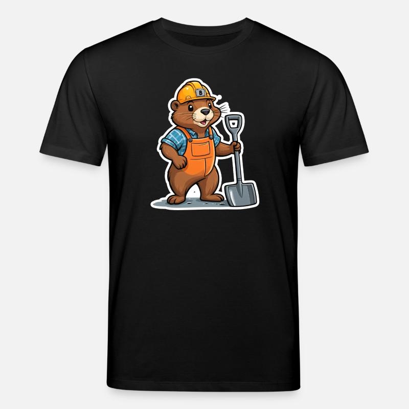Baustellen Bieber - Stanley/Stella Unisex Bio-T-Shirt CREATOR  - Schwarz