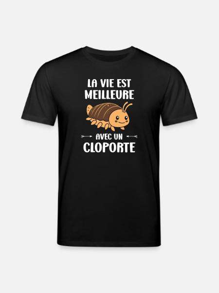 Life is better with a woodlouse - Stanley/Stella CREATOR Unisex Organic T-Shirt - black