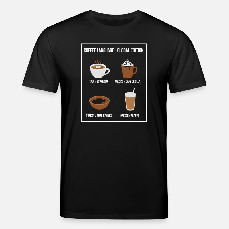 Édition mondiale de Coffee Language - T-shirt bio CREATOR Stanley/Stella Unisexe - noir