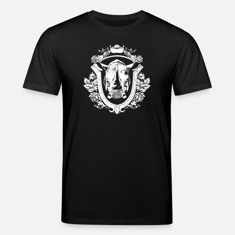 Nashorn Wappen - Stanley/Stella Unisex Bio-T-Shirt CREATOR  - Schwarz