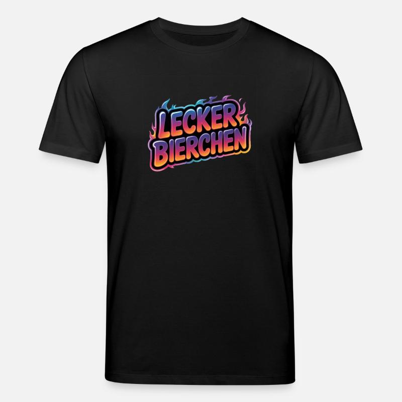 Lecker Bierchen - T-shirt drôle d’alcool - T-shirt bio CREATOR Stanley/Stella Unisexe - noir