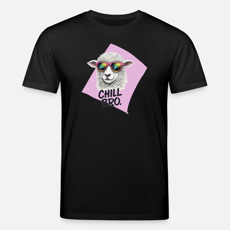 Chill Bro Schaf mit Sonnenbrille - Stanley/Stella Unisex Bio-T-Shirt CREATOR  - Schwarz
