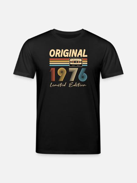 50-årsdag 50-årsjubileum original 1976 - Ekologisk T-shirt CREATOR unisex från Stanley/Stella - svart